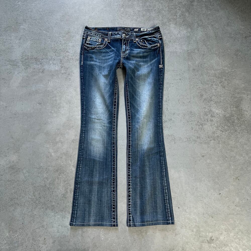 Miss Me Low Rise Bootcut Women's Size 30 Jeans Flared Blue Denim